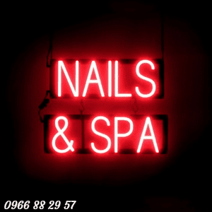 Bảng hiệu Nails Spa Massage Neon Sign đẹp