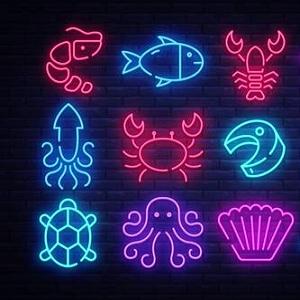 Đèn cho quán ăn hải sản Neon Sign nghệ thuật