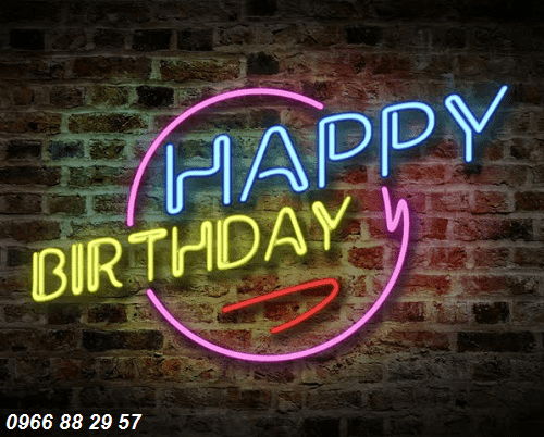 Mẫu chữ uốn Neon Sign tiệc sinh nhật