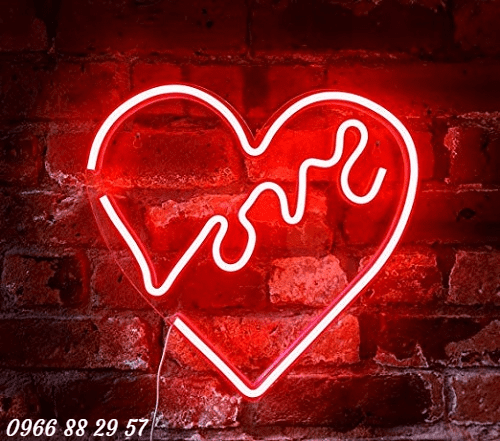 Hình trái tim Neon Sign nghệ thuật siêu đẹp