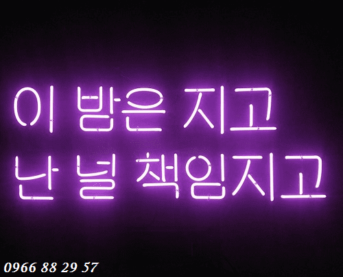 Uốn chữ Neon Sign Hàn Quốc đèn Led siêu đẹp giá rẻ toàn quốc